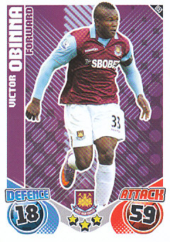 Victor Obinna West Ham United 2010/11 Topps Match Attax #U53